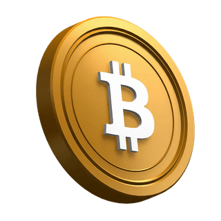 Bitcoin (BTC), pièce en position inclinée dans la section héro